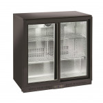 Refrigerated back bar cabinet a 4 shelves 2 sliding doors\Drinks display Model BBC208S