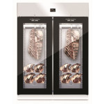 Dry-aging meat cabinet Everlasting With glass doors in stainless steel Capacity 300Kg Model AC9011