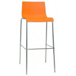Stackable indoor stool TESR Chromed metal frame Polypropylene shell Model 932-K38