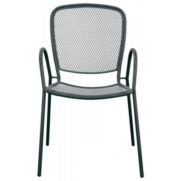 Stackable outdoor chair/armchair TESR Powder coated metal frame Model 996-C22