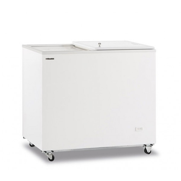 Static chest freezer with solid sliding lids Model FR300PSSL