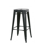 Stackable indoor stool TESR Powder coated metal frame Antique look Model 1295-BT03