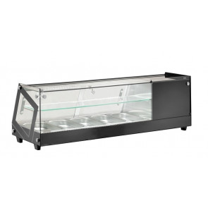 Refrigerated countertop tapas display Model AK513VTB Capacity 5xGN1/3 h 4,0 cm