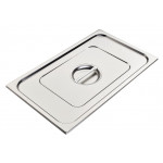 Stainless steel lid with ladle lot and hanlde slits for gastronorm containers 1/1 Model CO11SMM