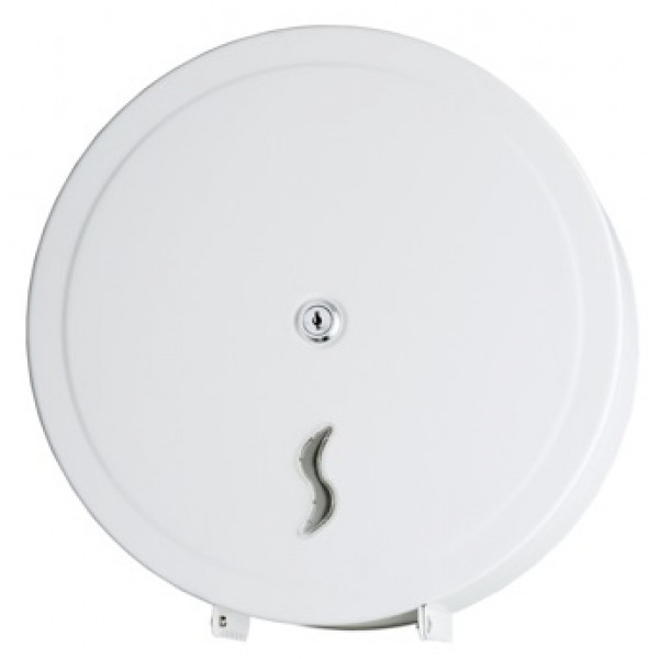 Maxi jumbo toilet roll dispenser ( 400 m) white painted metal  MDL - Model PURA 105008