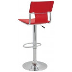Indoor stool TESR Chromed metal frame Synthetic leather seat and backrest Model 1113-BY035