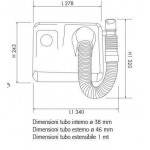 Push button wall dryer with hose Motor speed 5500 rpm MDL Drying speed; 30-150 sec Model 704075