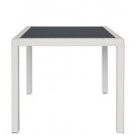 Outdoor table TESR Aluminum frame, polyethylene strap covering, tempered glass top 562-MCQ90