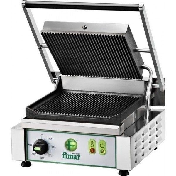 Electric cast iron panini grill Model PE25NR Striped surface