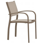 Stackable outdoor armchair TESR Powder coated aluminum frame, seat and backrest in textylene. Model 1641-SU8A