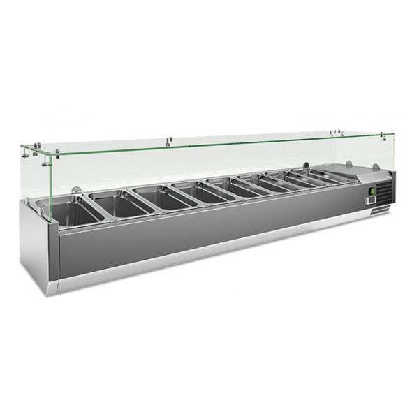 Refrigerated pizza display case stainless steel AISI 201 Model VRX1800380FG