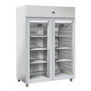 Stainless steel refrigerated cabinet with glass door Model QRG12