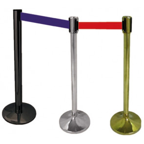 Retractable barrier Gold Model ACF5190DB With retractable blue belt