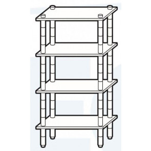 Stainless steel shelving Model SCKL12520