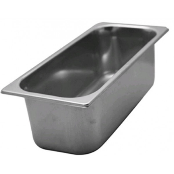 Stainless steel ice cream tray capacity 5,8 Lt Size mm. L 210 x P 200 x 200 h Model BG210200200