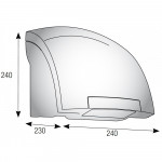 Electric hand dryer STK white ABS wall mount Ignition via photocell Model AM3