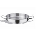Paellera in stainless steel 18/10 Two handles Compatible with induction cooker Capacity 10 Lt Dimensions ø cm. 40x8h Model 104-040
