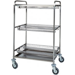 Serving plate trolley Model CA1401 4 drainer