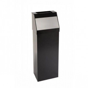Ashtray waste bin MDL black epoxy coated steel Model 790457