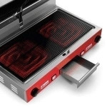 Glass-ceramic panini grill Model PD VC Cooking surface Striped-Striped Power watt 3200
