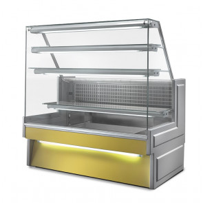Refrigerated pastry counter Model RIVO140VD Straight glass