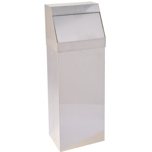 Push waste bin MDL polished stainless steel 430 50 LT Model STORICO 790557