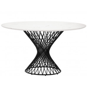 Indoor table TESR Powder coated metal frame, synthetic marble top. Model 1676-MIT67