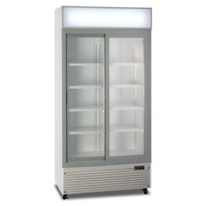 Ventilated refrigerated display 2 doors KLI Model CL801V2GCSLWHITE