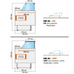 Refrigerated food counter Model MR80150VD Ventilated