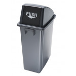 Waste bin for recycling with grey push opening lid OFFICE 60 Grey bin MDL 60 L Model 114210