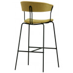 Indoor stool TESR Powder coated metal frame, seat and backrest in fabric Model 1905-RD04 DIFFERENT COLOURS