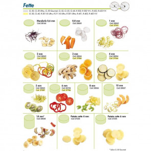 Slicing discs suitable for vegetable cutter series Essential 1-4 Robot Coupe