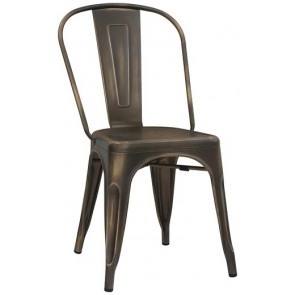 Stackable indoor chair TESR Powder coated metal frame Gun look color Model 1427-01N