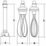 Immersion blender Model CICLONE 28 Work capacity Lt 40 Power watt 280