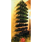 Neutral champagne bottles display Wall design Bottles capacity 60 Transparent Model PUPITRE A PARETE