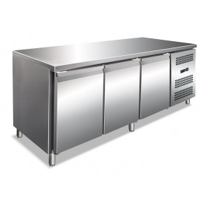 Ventilated refrigerated counter Stainless steel AISI 201 Model GN3100TN Three doors