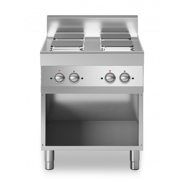 Electric range 4 square plates MDLR Open cabinet Model F7070PCEQA
