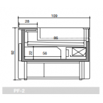 Refrigerated Food counter Ideal for Cured Cheese and gastronomy Zoin Model Model Porthos PF300PSCG Self Service Ventilated Refrigeration with Reserve Cell Built-in Group