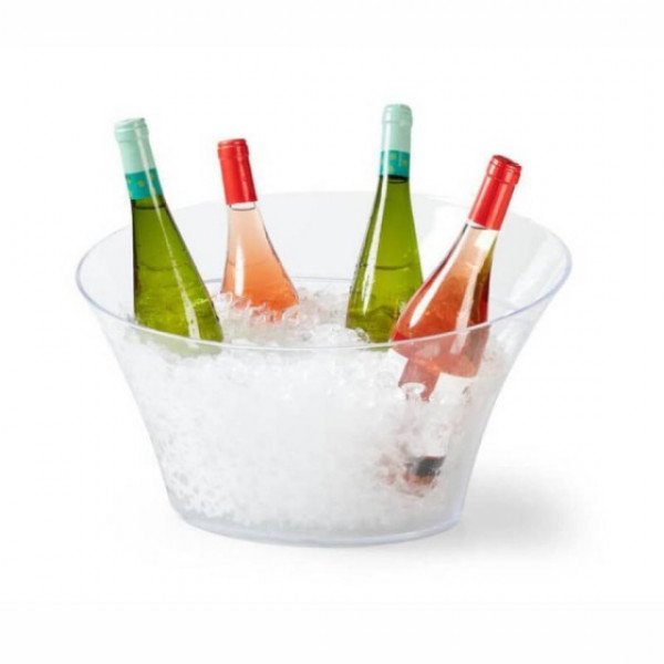 Oval plastic champagne bucket clear Model 340-912