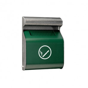 Wall-mounted ashtray MDL Powder epoxy coated galvanized steel body colour green Model 103013