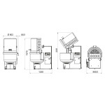 Double-arm mixer ITLM Dough capacity 130 KG Automatic touch screen panel and mitsubishi PLC Model iTWIN130TOUCH