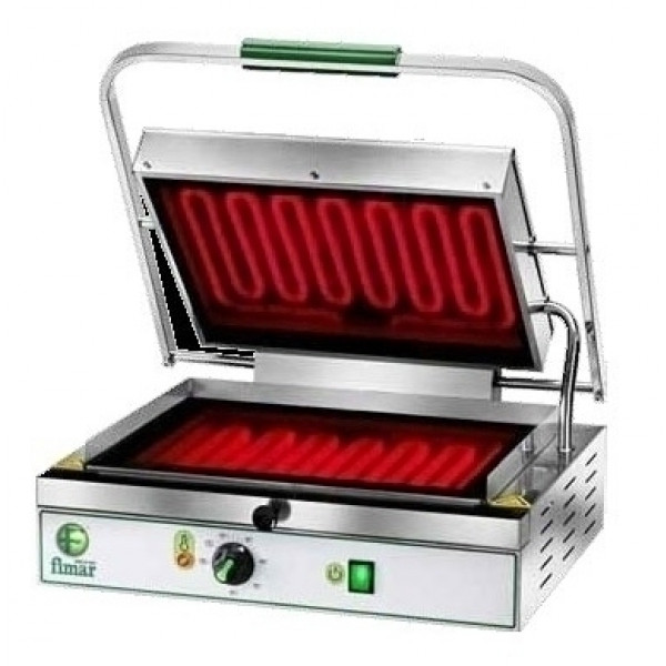 Electric glass-ceramic panini grill Model PV40LR Lower surface Smooth Upper Striped Power 2000 Watt