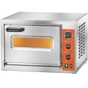 Electric pizza oven Model MICROV22C MANUAL control panel 1 cooking chamber Chamber height 22 cm, light and pyrometer