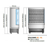 Refrigerated display for cold cuts and dairy products Model VULCANO80SL125