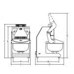 Double-arm mixer Bowl sizes 320x165mm Model TUFF10