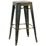 Stackable indoor stool TESR Metal frame brush painting Antique look Model 1061-MC012D