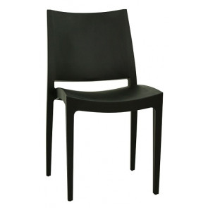 Stackable outdoor chair TESR Polypropylene frame Model 1054-LIB Black