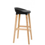 Indoor stool TESR Wood frame, polypropylene shell, synthetic leather pad Model 1500-K32