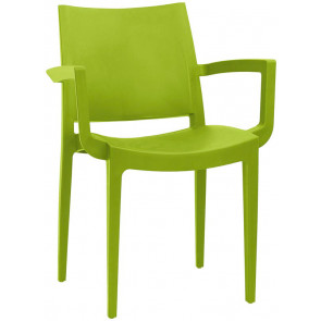 Stackable outdoor armchair TESR Polypropylene frame Model 1156-WAM LIGHT GREEN