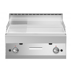 Gas fry top Chromed 2/3 smooth 1/3 striped plate MDLR Model F7070FTGCLRT